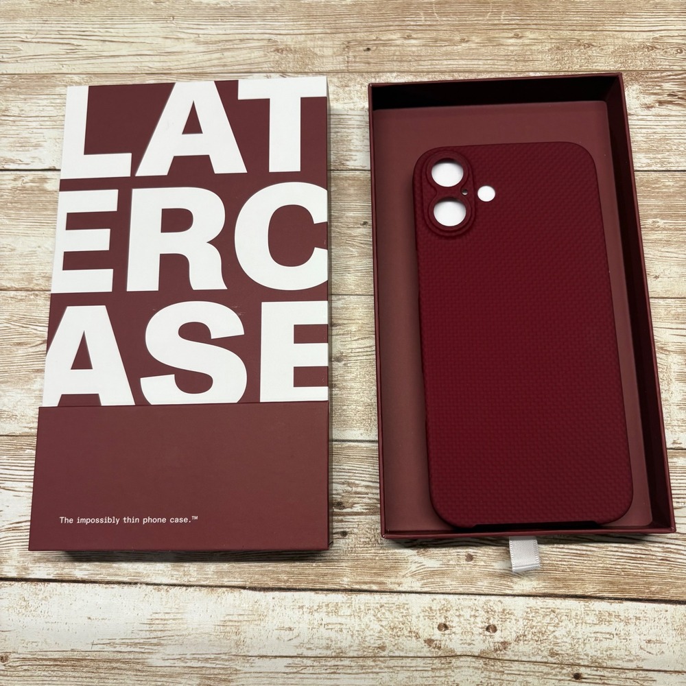 Latercase Crimson Phone Case for iPhone 16 Plus Impossibly Thin  New Open Box